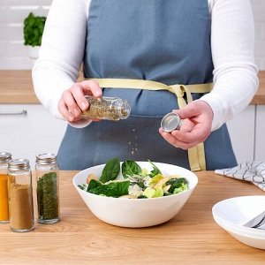 IKEA CITRONHAJ, Банка для специй, прозрачное стекло/нержавеющая сталь, 100 мл/ 4 шт