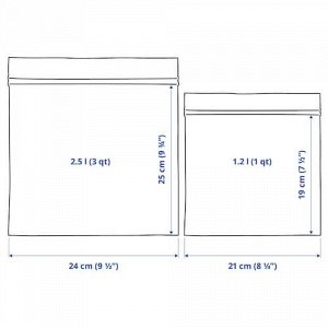 ISTAD, Закрывающийся пакет, красный/розовый с рисунком, 2,5/1,2 л/ 50 шт
