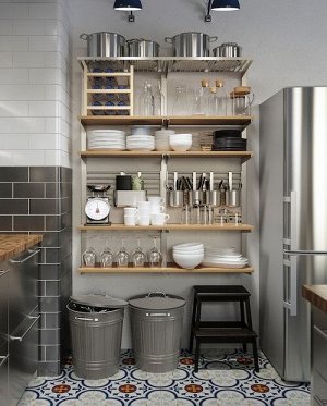 KNODD, мусорное ведро с крышкой, серое, 40 л,