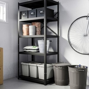 KNODD, мусорное ведро с крышкой, серое, 40 л,