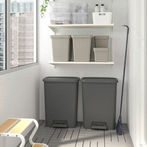 KNCKLA, мусорное ведро для педалей, темно-серый, 50 л,