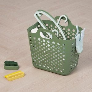 SLIBB, Гибкая корзина для белья, зеленая, 24 л