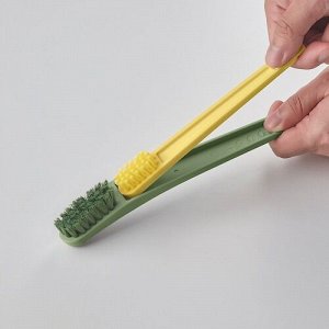 PEPPRIG, Щетка для обуви 2 в 1 со скребком, зеленая/желтая