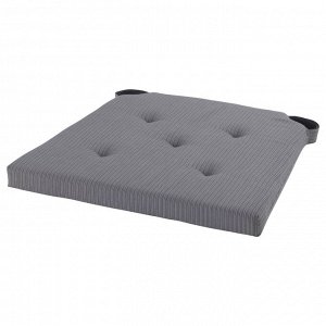 JUSTINA, подушка для стула, серая, 42/35x40x4 см,