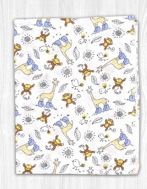 Пеленка ситец жираф в валенках (размер 120*90)