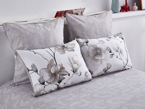 Постельное белье с одеялом (ЕВРО) Валенсия (бежевый молоко) Print Cotton