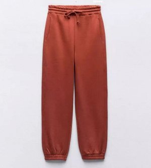 БРЮКИ-ДЖОГГЕРЫ ИЗ МЯГКОЙ ТКАНИ арт. 3199630, терракотовый