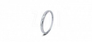 Арт. ОК-003 Обручальное кольцо из серебра с фианитом