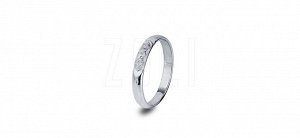 Арт. ОК-002 Обручальное кольцо из серебра с фианитом