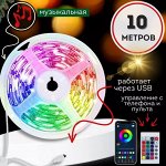 USB нить ПРОЗРАЧНАЯ светодиодная 10 метров + пульт цвет провода прозрачный
