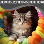 Когтеточки, жильё, переноски и коврики