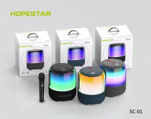 NEW ! МОЩНАЯ ! Портативная колонка Hopestar SC-01 60W с микрофоном, 3D подсветкой, 12000mAh