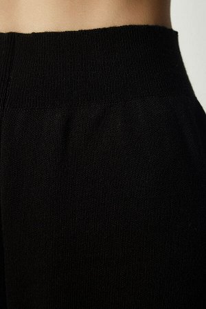 Женский черный свитер с цветными блоками, брюки, стильный трикотажный костюм CI00089