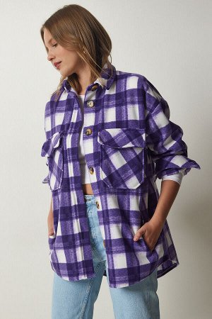 Женская фиолетовая флисовая куртка-рубашка Lumberjack UB00122