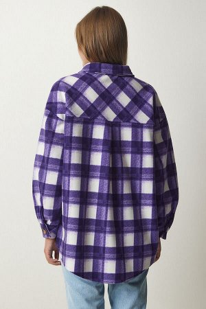 Женская фиолетовая флисовая куртка-рубашка Lumberjack UB00122