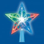 Украшение светодиодное для ёлки «Звезда» ULD-H1516-010/DTA MULTI STAR, 15см. 10 светодиодов. Разноцветный свет. Прозрачный прово