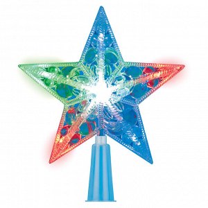 Украшение светодиодное для ёлки «Звезда» ULD-H1516-010/DTA MULTI STAR, 15см. 10 светодиодов. Разноцветный свет. Прозрачный прово