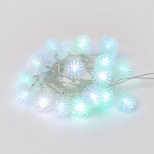 Гирлянда светодиодная «Шарики» с контроллером, 20 светодиодов, 2,8 м, RGB, IP20, провод прозрачный.,(ULD-S0280-020/DTA)