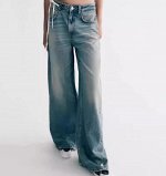 ДЖИНСЫ TRF SUPER WIDE-LEG LOW-RISE арт. 2569229 407, голубой