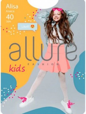 allure kids Колготки ALISA 40 ден с фактурным рисунком «горошек».