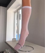 Модные гольфы для девочек 6-10 лет с фактурным рисунком «мелкий горошек».