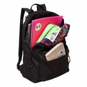 Рюкзак городской GRIZZLY с карманом для ноутбука 13", одним отделением, женский черный