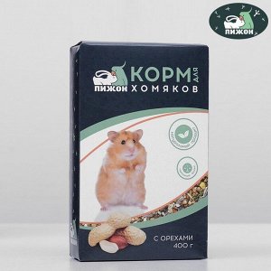 Корм "Пижон" для хомяков, с орехами, 400 г