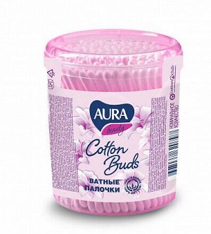 Ватные палочки стакан  100шт  "AURA"