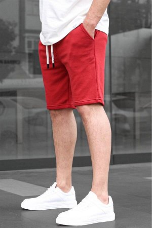 Бордово-красные базовые мужские шорты 6505