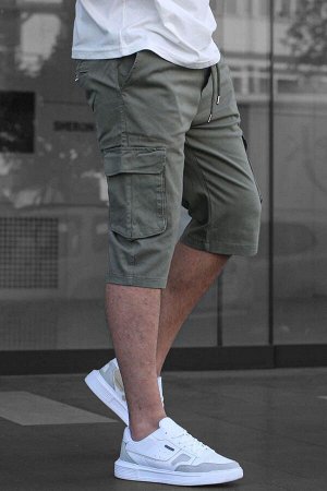 Мятно-зеленые мужские брюки-капри Cargo Pocket 6331