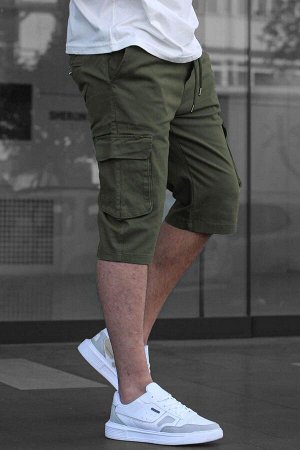 Мужские брюки-капри цвета хаки Cargo Pocket 6331
