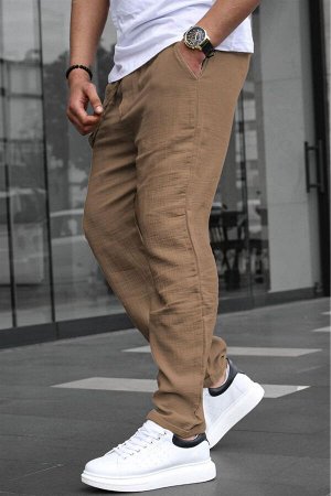 Мужские базовые брюки из норковой муслиновой ткани 6507