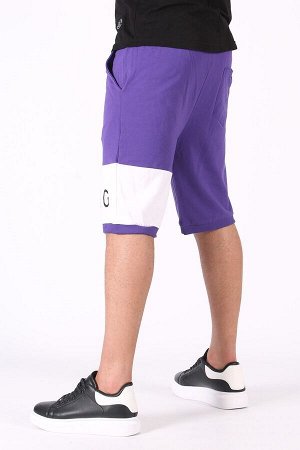 Ежедневные фиолетовые шорты с принтом 2911