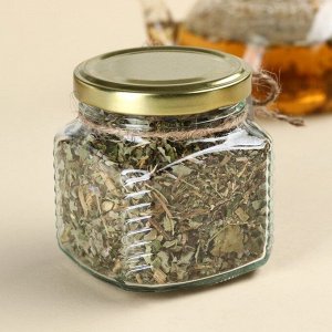Чай травяной в стеклянной банке «Твой день»: фундук, шиповник, мелисса, боярышник, роза, лаванда, чабрец, 25.