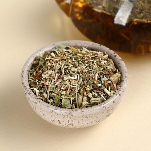 Чай травяной в стеклянной банке «Твой день»: фундук, шиповник, мелисса, боярышник, роза, лаванда, чабрец, 25.
