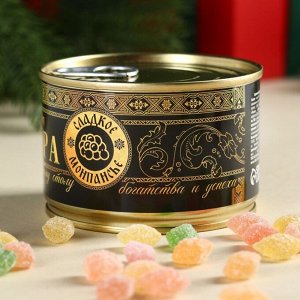 Монпансье в консервной банке «Чёрная икра», 100 г.