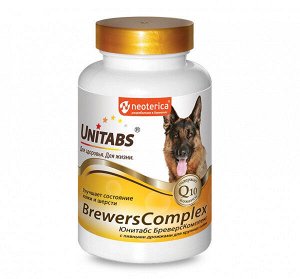 Юнитабс Brevers Complex с пивными дрожжами д/собак крупных пород 200таб