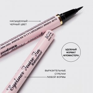 ВИВЬЕН САБО Подводка  для глаз жидкая водостойкая ViViENNE SABO liner Feuture Fin тон 01 черная, Вивьен Сабо
