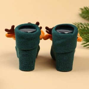 Подарочный набор: браслетики - погремушки и носочки - погремушки на ножки «Оленята»