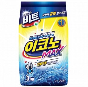Стиральный порошок для стирки в хол.воде EconoPlus, 3кг, мягкая упаковка/Ю.Корея