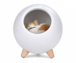 Светильник настольный "Котик в домике"
