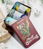 Носки мужские в банке новогодние Драконы
