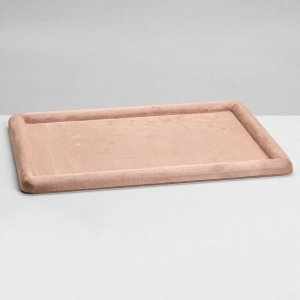 Подставка для украшений универсальная без вставок «Плюш»,флок,33x25x1,8 см, цвет розовый