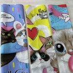 Полотенце Вафельное набивное Коты ассорти 60*48 см