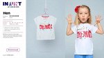 Футболка(Фуфайка) детская для девочек Hen белый