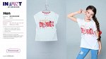 Футболка(Фуфайка) детская для девочек Hen белый