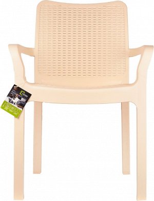 Кресло, пластик, сливочный, RATTAN, 83,3 х 58 х 50,6 см