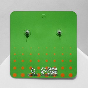 Серьги акриловые UFO инопланетянин, цветные в серебре