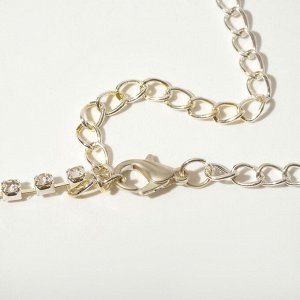 Колье «Искры» цельные, белое в серебре, 30 см