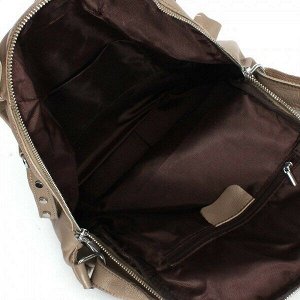 Рюкзак жен натуральная кожа RM-8168,  1 отд,  3внеш,  2внут/карм,  бежевый 239631